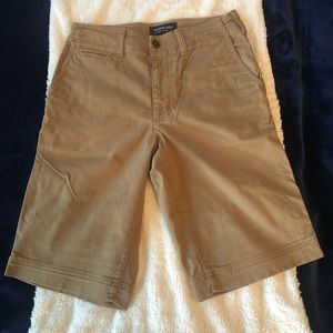 American Eagle Longer Length Khaki Shorts